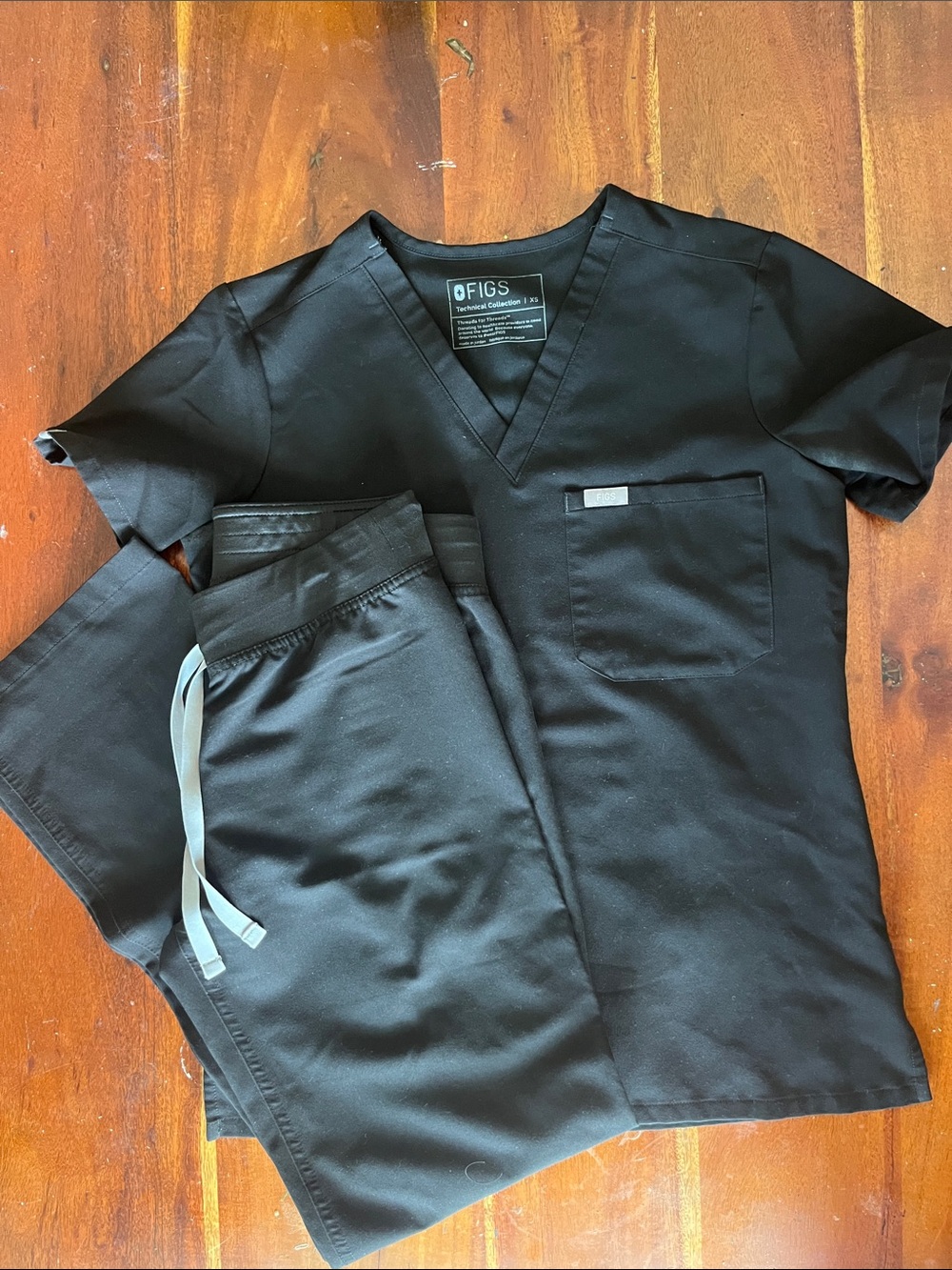 Figs Technical Collection Scrub Set | Black XS